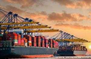 Close up vehicle carrier vessel loading car for shipping to worldwide, Large RoRo (Roll on off) vehicle car carrier, New car lined up in the port for import export around the world.